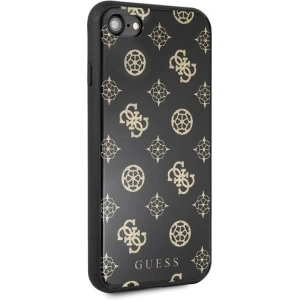 Etui Guess GUHCI8TGGPBK Apple iPhone SE 2022/SE 2020/8/7 černé /black hard case Peony G Double Layer Glitter