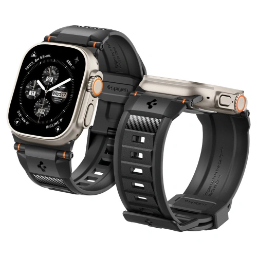 Kup Pasek Spigen Rugged Ultra Band Apple Watch 4/5/6/7/8/SE/Ultra 44/45/49mm Matt Fekete - SPN3311 - {ean13} - Sklep Home Screen