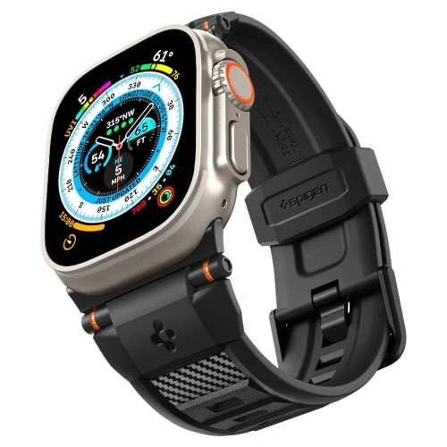 Kup Pasek Spigen Rugged Ultra Band Apple Watch 4/5/6/7/8/SE/Ultra 44/45/49mm Matt Fekete - SPN3311 - {ean13} - Sklep Home Screen
