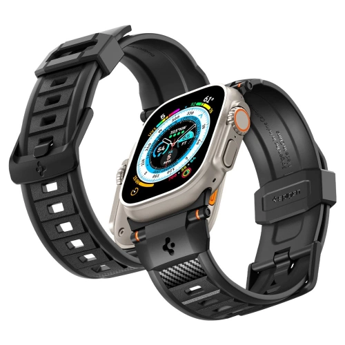 Kup Pasek Spigen Rugged Ultra Band Apple Watch 4/5/6/7/8/SE/Ultra 44/45/49mm Matt Fekete - SPN3311 - {ean13} - Sklep Home Screen