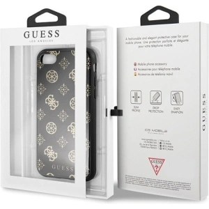 Etui Guess GUHCI8TGGPBK Apple iPhone SE 2022/SE 2020/8/7 černé /black hard case Peony G Double Layer Glitter