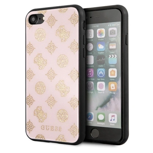Kup Etui Guess GUHCI8TGGPLP Apple iPhone SE 2022/SE 2020/8/7 světle růžový/light pink hard case Peony G Double Layer Glitter - GUE144PNK - {ean13} - Sklep Home Screen