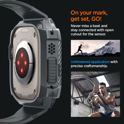 Kup Etui Spigen Rugged Armor Pro Apple Watch Ultra 1/2 49mm Dark Grey - SPN3316 - {ean13} - Sklep Home Screen
