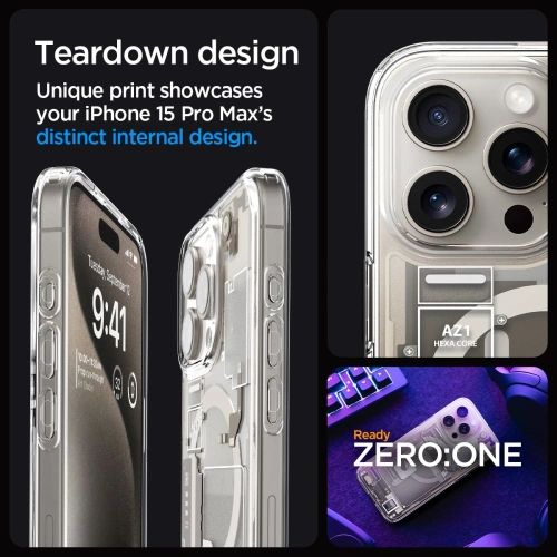 Kup Etui Spigen Ultra Hybrid Mag MagSafe Apple iPhone 15 Pro Max Zero One Natural Titanium - SPN3321 - {ean13} - Sklep Home Screen