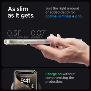 Buy Spigen Ultra Hybrid Mag MagSafe Apple iPhone 15 Pro Max Zero One Natural Titanium - SPN3321 - {ean13} - Home Screen Store Europe