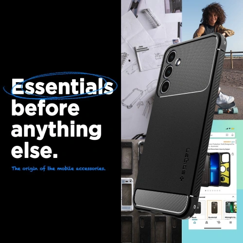 Kup Case Spigen Rugged Armor Samsung Galaxy A25 5G Matt Schwarz - SPN3322 - {ean13} - Sklep Home Screen