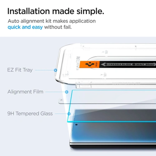 Buy Spigen GLAS.tR ez Fit Samsung Galaxy S24 Ultra Clear [2 PACK] - SPN3325 - {ean13} - Home Screen Store Europe