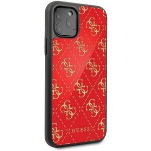 Etui Guess GUHCN584GGPRE Apple iPhone 11 Pro czerwony/red hard case 4G Double Layer Glitter