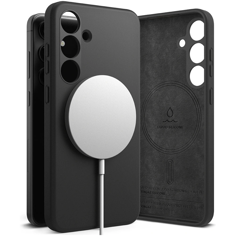 Etui Ringke Silicone Magnetic MagSafe Samsung Galaxy S24 Black