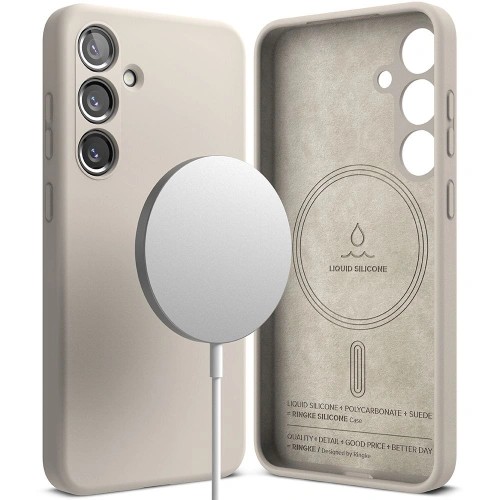 Kup Etui Ringke Silicon Magnetic MagSafe Samsung Galaxy S24 Stone - RGK1943 - {ean13} - Sklep Home Screen