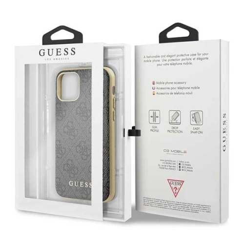 Kup Etui Guess GUHCN58G4GG Apple iPhone 11 Pro gri/grey hard case 4G Collection - GUE149GRY - {ean13} - Sklep Home Screen
