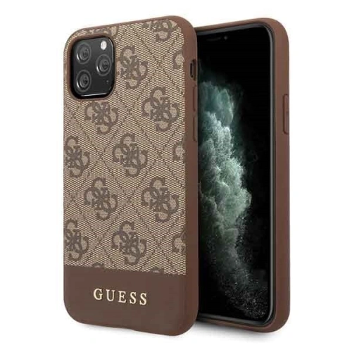 Kup Etui Guess GUHCN58G4GLBR Apple iPhone 11 Pro brązowy/brown hard case 4G Stripe Collection - GUE150BR - {ean13} - Sklep Home Screen
