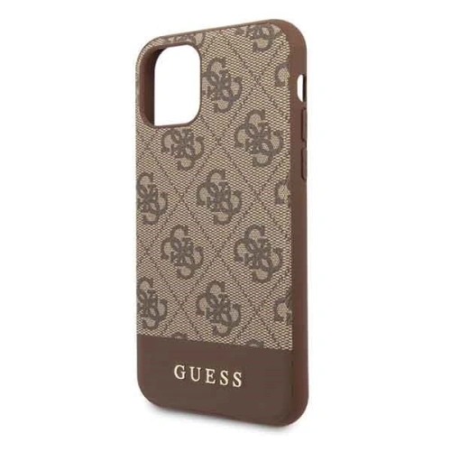 Kup Etui Guess GUHCN58G4GLBR Apple iPhone 11 Pro brązowy/brown hard case 4G Stripe Collection - GUE150BR - {ean13} - Sklep Home Screen