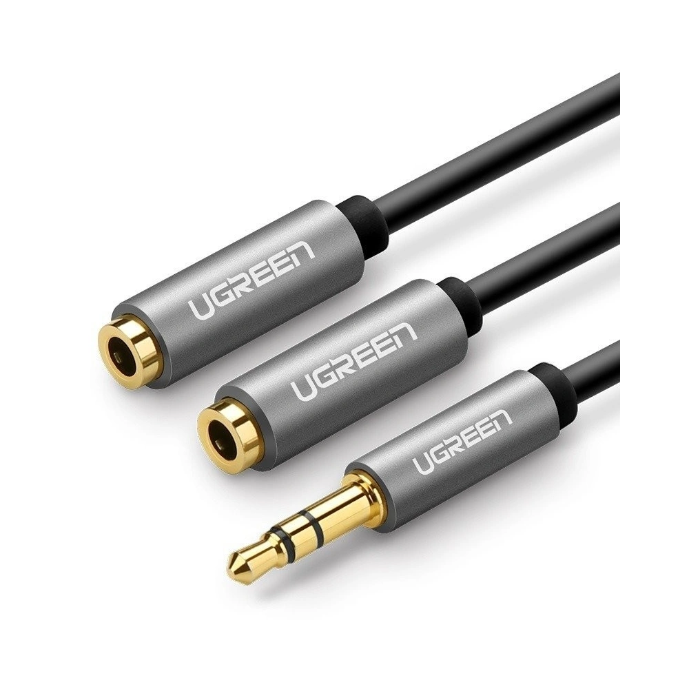 Rozdzielacz audio AUX UGREEN kabel jack 3,5 mm, 20cm