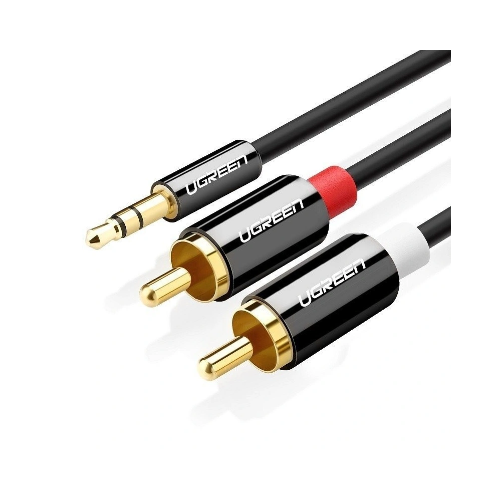 Przewód 3,5mm Jack do 2RCA (Cinch) UGREEN 1m