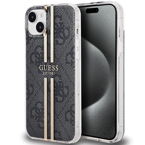Kup Etui Guess GUHCP15SH4PSEGK Apple iPhone 15 / 14 / 13 kemény tok IML 4G Gold Stripe fekete/black - GUE3191 - {ean13} - Sklep Home Screen