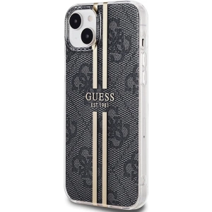Buy Guess GUHCP15SH4PSEGK Apple iPhone 15 / 14 / 13 hardcase IML 4G Gold Stripe black - GUE3191 - {ean13} - Home Screen Store Europe