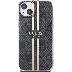 Buy Guess GUHCP15SH4PSEGK Apple iPhone 15 / 14 / 13 hardcase IML 4G Gold Stripe black - GUE3191 - {ean13} - Home Screen Store Europe