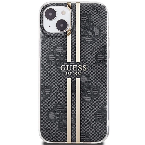 Kup Etui Guess GUHCP15SH4PSEGK Apple iPhone 15 / 14 / 13 kemény tok IML 4G Gold Stripe fekete/black - GUE3191 - {ean13} - Sklep Home Screen