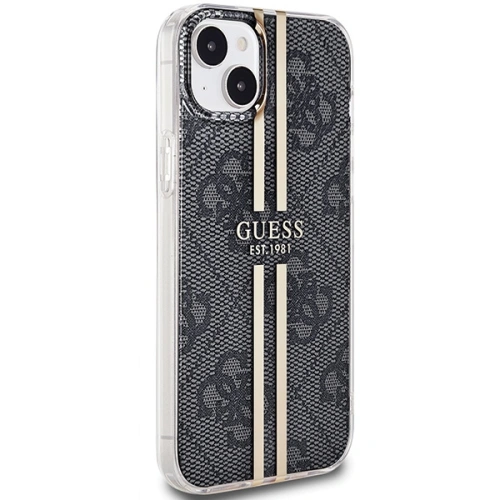 Kup Etui Guess GUHCP15SH4PSEGK Apple iPhone 15 / 14 / 13 hardcase IML 4G Gold Stripe czarny/black - GUE3191 - {ean13} - Sklep Home Screen