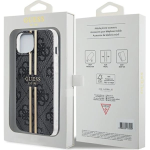 Buy Guess GUHCP15SH4PSEGK Apple iPhone 15 / 14 / 13 hardcase IML 4G Gold Stripe black - GUE3191 - {ean13} - Home Screen Store Europe