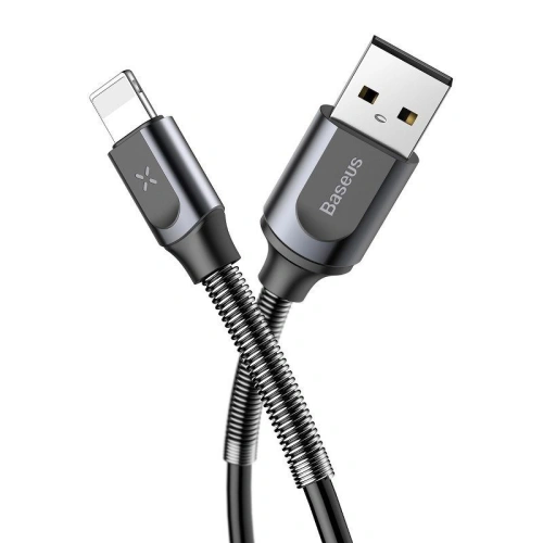 Kup Cablul de tip Lightning cu arc Baseus Double Spring 1,2m 2A (negru) - BSU623BLK - {ean13} - Sklep Home Screen
