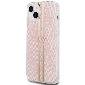 Buy Guess GUHCP15SH4PSEGP Apple iPhone 15 / 14 / 13 hardcase IML 4G Gold Stripe pink - GUE3192 - {ean13} - Home Screen Store Europe
