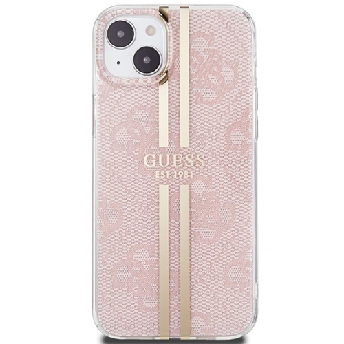 Kup Etui Guess GUHCP15SH4PSEGP Apple iPhone 15 / 14 / 13 hardcase IML 4G Gold Stripe roz/pink - GUE3192 - {ean13} - Sklep Home Screen