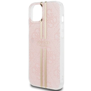 Buy Guess GUHCP15SH4PSEGP Apple iPhone 15 / 14 / 13 hardcase IML 4G Gold Stripe pink - GUE3192 - {ean13} - Home Screen Store Europe