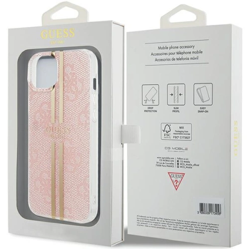 Kup Etui Guess GUHCP15SH4PSEGP Apple iPhone 15 / 14 / 13 hardcase IML 4G Gold Stripe roz/pink - GUE3192 - {ean13} - Sklep Home Screen