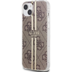 Buy Guess GUHCP15SH4PSEGW Apple iPhone 15 / 14 / 13 hardcase IML 4G Gold Stripe brown - GUE3193 - {ean13} - Home Screen Store Europe