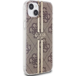 Buy Guess GUHCP15SH4PSEGW Apple iPhone 15 / 14 / 13 hardcase IML 4G Gold Stripe brown - GUE3193 - {ean13} - Home Screen Store Europe