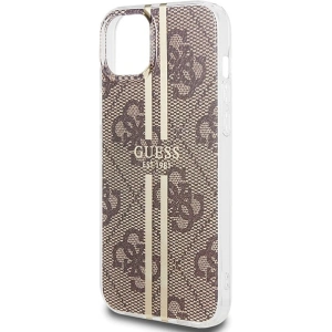 Buy Guess GUHCP15SH4PSEGW Apple iPhone 15 / 14 / 13 hardcase IML 4G Gold Stripe brown - GUE3193 - {ean13} - Home Screen Store Europe