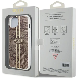 Buy Guess GUHCP15SH4PSEGW Apple iPhone 15 / 14 / 13 hardcase IML 4G Gold Stripe brown - GUE3193 - {ean13} - Home Screen Store Europe