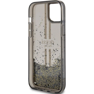 Buy Guess GUHCP15SLFCSEGK Apple iPhone 15 / 14 / 13 hardcase Liquid Glitter Gold Stripes black - GUE3194 - {ean13} - Home Screen Store Europe