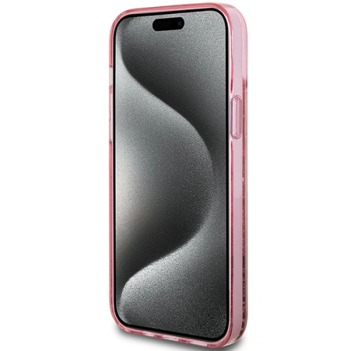 Kup Etui Guess GUHCP15SLFCSEGP Apple iPhone 15 / 14 / 13 hardcase Liquid Glitter Gold Stripes roz/pink - GUE3195 - {ean13} - Sklep Home Screen