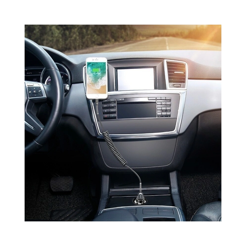 Kabel sprężynowy Lightning Baseus Double Spring 1,2m 2A (czarny)