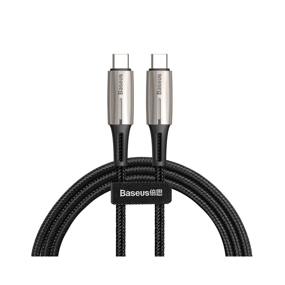 Kabel USB-C PD Baseus Water Drop Power Delivery 2.0 60W 1m (czarny)