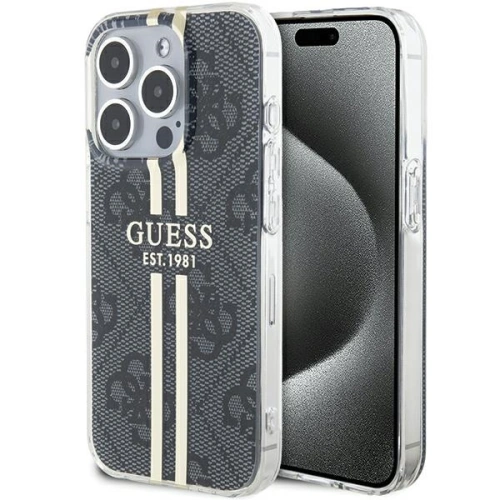 Kup Etui Guess GUHCP15XH4PSEGK Apple iPhone 15 Pro Max hardcase IML 4G Gold Stripe fekete/black - GUE3197 - {ean13} - Sklep Home Screen