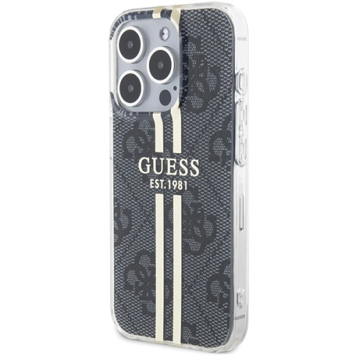 Kup Etui Guess GUHCP15XH4PSEGK Apple iPhone 15 Pro Max hardcase IML 4G Gold Stripe fekete/black - GUE3197 - {ean13} - Sklep Home Screen