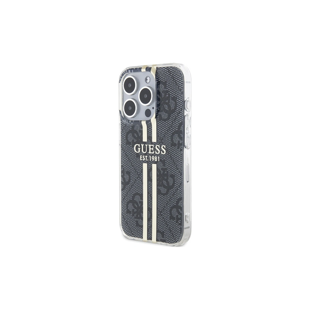 Etui Guess GUHCP15XH4PSEGK Apple iPhone 15 Pro Max hardcase IML 4G Gold Stripe czarny/black