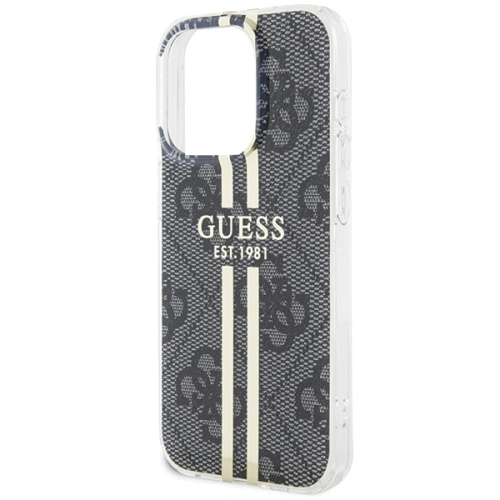 Kup Etui Guess GUHCP15XH4PSEGK Apple iPhone 15 Pro Max hardcase IML 4G Gold Stripe fekete/black - GUE3197 - {ean13} - Sklep Home Screen