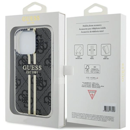 Kup Etui Guess GUHCP15XH4PSEGK Apple iPhone 15 Pro Max hardcase IML 4G Gold Stripe fekete/black - GUE3197 - {ean13} - Sklep Home Screen