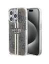 Case Guess GUHCP15XH4PSEGW Apple iPhone 15 Pro Max Hardcase IML 4G Gold Stripe braun/brown