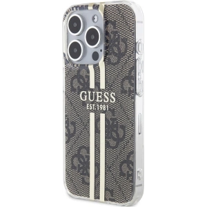 Kup Etui Guess GUHCP15XH4PSEGW Apple iPhone 15 Pro Max hardcase IML 4G Gold Stripe brązowy/brown - GUE3198 - {ean13} - Sklep Home Screen