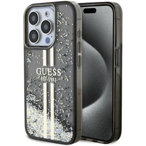 Kup Etui Guess GUHCP15XLFCSEGK Apple iPhone 15 Pro Max hardcase Liquid Glitter Gold Stripes negru/black - GUE3199 - {ean13} - Sklep Home Screen