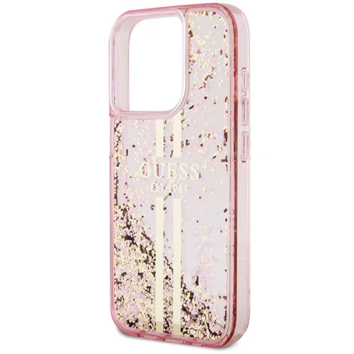 Kup Etui Guess GUHCP15XLFCSEGP Apple iPhone 15 Pro Max hardcase Liquid Glitter Gold Stripes růžový/pink - GUE3200 - {ean13} - Sklep Home Screen