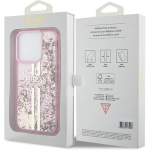 Kup Etui Guess GUHCP15XLFCSEGP Apple iPhone 15 Pro Max hardcase Liquid Glitter Gold Stripes růžový/pink - GUE3200 - {ean13} - Sklep Home Screen