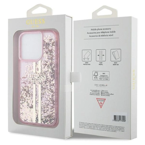 Kup Etui Guess GUHCP15XLFCSEGP Apple iPhone 15 Pro Max hardcase Liquid Glitter Gold Stripes růžový/pink - GUE3200 - {ean13} - Sklep Home Screen
