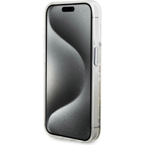 Buy Guess GUHCP15XLFCSEGT Apple iPhone 15 Pro Max hardcase Liquid Glitter Gold Stripes transparent - GUE3201 - {ean13} - Home Screen Store Europe